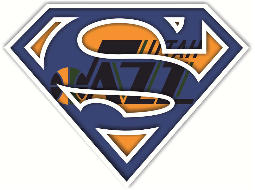 Utah Jazz superman iron on heat transfer